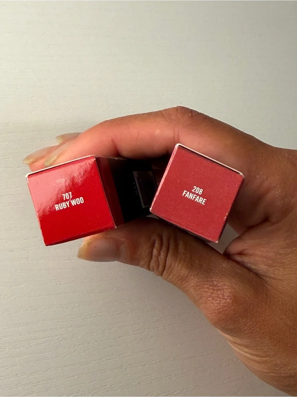 MAC Cosmetics Retro Matte & Cremesheen Lipstick Duo - Ruby Woo & Fan Fare